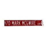 Mark McGwire Signed Busch Stadium Street Sign