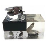 Vintage Lucite Table Lighter with Shell Motif
