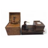 VTG Wooden Mechanical Bird Cigarette Dispensers