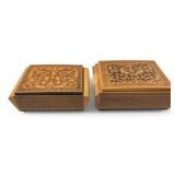 Italian Inlaid Wood Musical Cigarette Boxes, Pr.