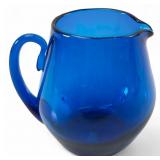 MCM Blenko Cobalt Glass Mini Pitcher
