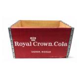 Vtg Royal Crown Cola Wooden Soda Crate