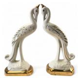 Pair of Ceramic Crane Figurines