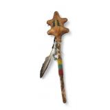 Native American Style Rawhide Star Rattle