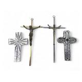 Assorted Metal Wall Crosses and Crucifixes