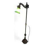 Art Nouveau Style Floor Lamp with Uranium Glass