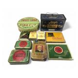 VTG Lucky Strike, Old Gold, and Tobacco Tin Lot