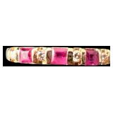 14K Yellow Gold Ruby and Diamond Anniversary Ring