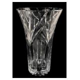 Cut Crystal Vase with Starburst Base