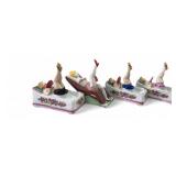 VTG Porcelain Moving Ladies Legs and Fan Ashtrays