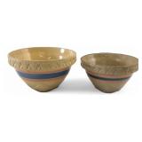 McCoy Yellow Ware Mixing Bowls, 6.5' and 7.5'