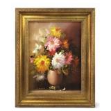 Signed Floral Still Life Oil Painting