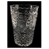 American Brilliant Period Style Cut Crystal Vase
