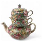 VTG Lord Nelson Ware Briar Rose Stacking Teapot