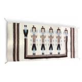 VTG Handwoven Wool Navajo Yei Textile Art