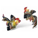 Rare VTG Norcrest Ceramic Rooster Wall Plaques
