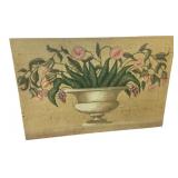 Jacques Lamy Floral Still Life on Burlap