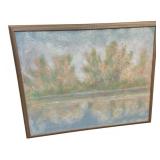 Stephen Kaye Signed Abstract Landscape Oil on Canv