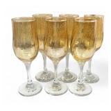 VTG Cristalleria Fratelli Fumo Etched Flutes
