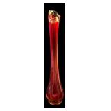 MCM Amberina Swung Glass Vase
