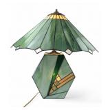 Art Deco Style Stained Glass Table Lamp