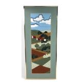 VTG Crewel Needlepoint Framed Landscape Artwork