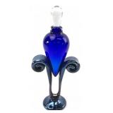 Signed Art Glass Perfume Bottle with Dauber