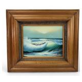 Signed Seascape Oil on Board Painting