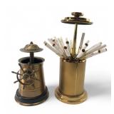 VTG Brass Nautical Ship Wheel Cigarette Dispensers