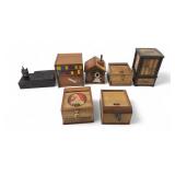 VTG Assorted Dog Themed Wooden Cigarette Holders