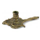 Brass Rococo Style Chamberstick Candlestick