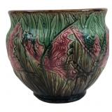 Art Nouveau Majolica Butterfly Jardiniere, 7.5" H