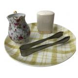 Lefton Porcelain Creamer and Tea Tableware Set
