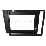 Pair of Black Picture Frames, 22x16" and 21.5x17"