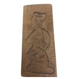 Vintage Wooden Butter Mold Carved Figure