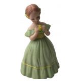 Holland Mold Porcelain Figurine of Girl, 6.5" H