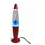 Lava Lamp with Red Base and Blue Wax