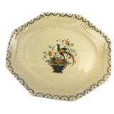 Ceramic Platter with Bird and Floral Motif