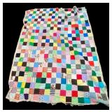 Handmade Patchwork Quilt, 71x58"