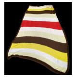 Vintage Striped Knit Throw Blanket