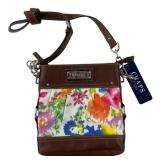 NWT Chaps Salerno Gold Coast Floral Crossbody Bag