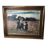 Winslow Homer In the Fields Framed Print