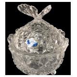 Bohemia Czech Republic Lead Crystal Lidded Dish