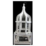 Decorative Metal Birdcage, 9" x 9" x 22" H