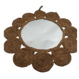 Coastal Style Coiled Rope Framed Mirror
