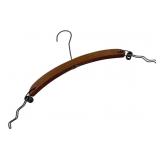 Vintage Wooden Clothes Hanger with Metal Clips