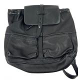 Kenneth Cole Leather Drawstring Backpack 16x17"
