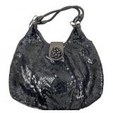 Brighton Snake-Print Leather Handbag