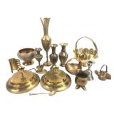 Assorted Decorative Brass and Metal Tableware