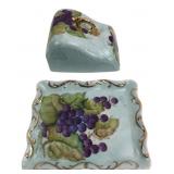 Hand-Painted Grape Cheese Dome